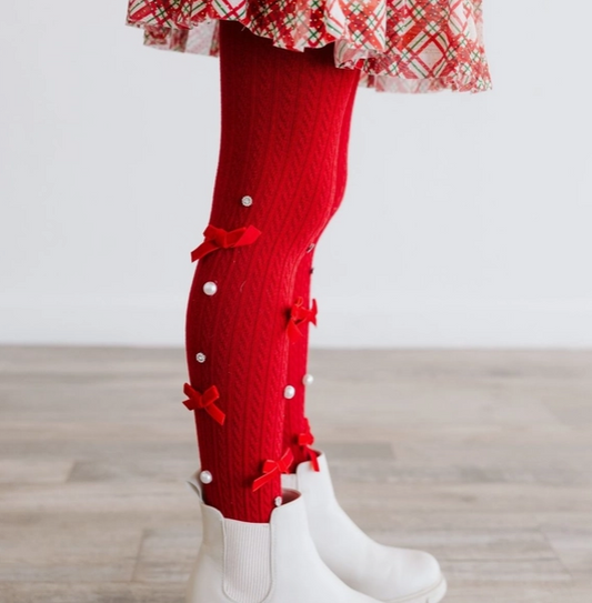 Ruby Red Bedazzled Tights