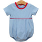 Bentley Bubble- Cornflower Stripe/Red