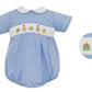 BIRTHDAY BOY´S - Lt.Blue gingham boy´s bubble S/S