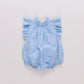 BABY GIRLS HARPER BUBBLE - BLUE DEWDROP BLOCK PRINT