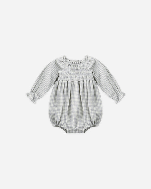 Eden Romper || Blue Gingham