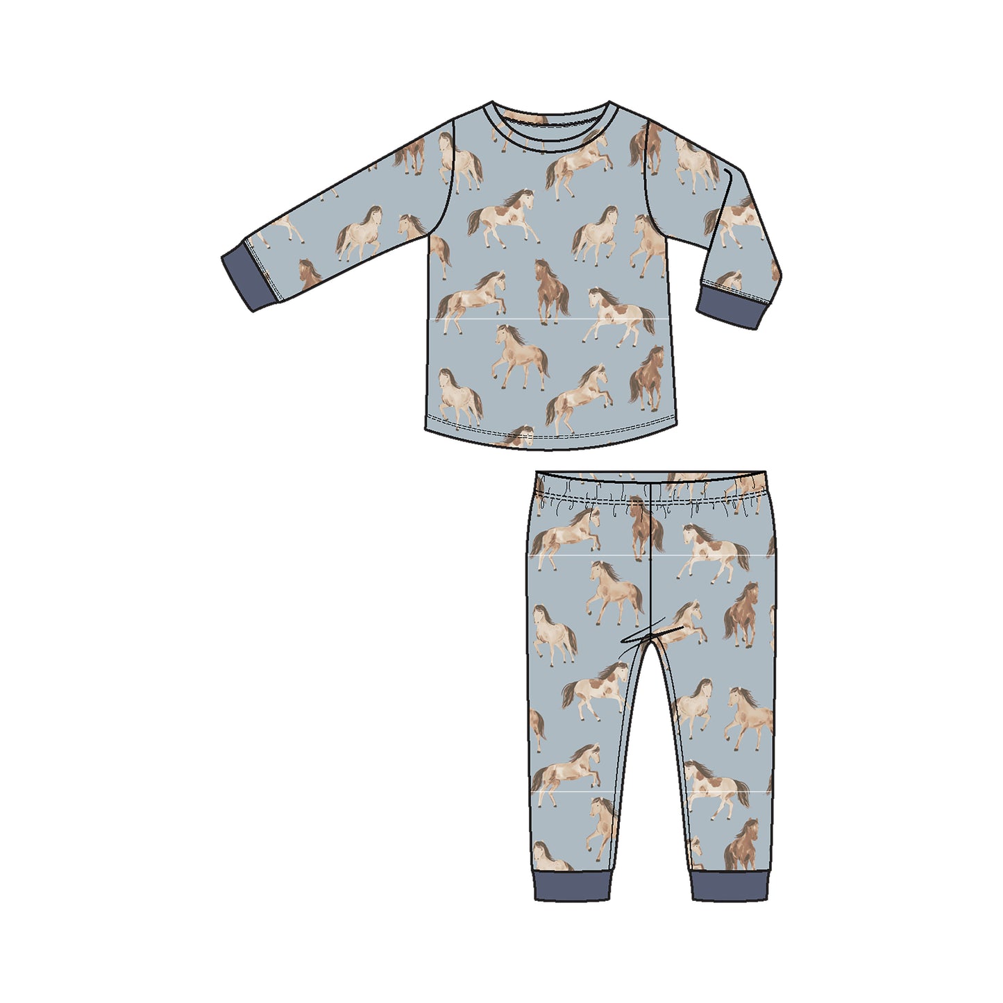 Horses - L/S Loungewear Set