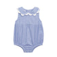 Blue Gingham Scallop Bubble