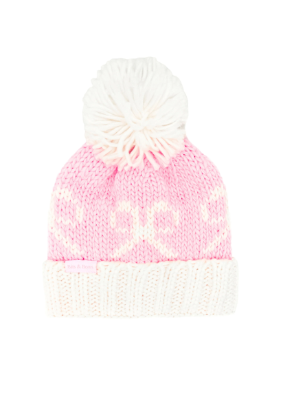 Bows Bobble Hat, Pink
