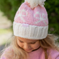 Bows Bobble Hat, Pink
