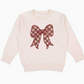 Christmas Plaid Bow Patch Sweatshirt