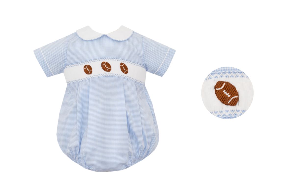 FOOTBALL BOY´S - Blue gingham boy´s bubble