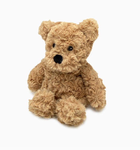Brown Curly Bear Warmies Junior