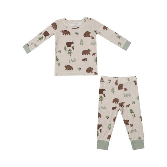 Sweet Brown Bears  L/S Loungewear