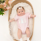 Floral Bunny Patch Easter Short Sleeve Romper