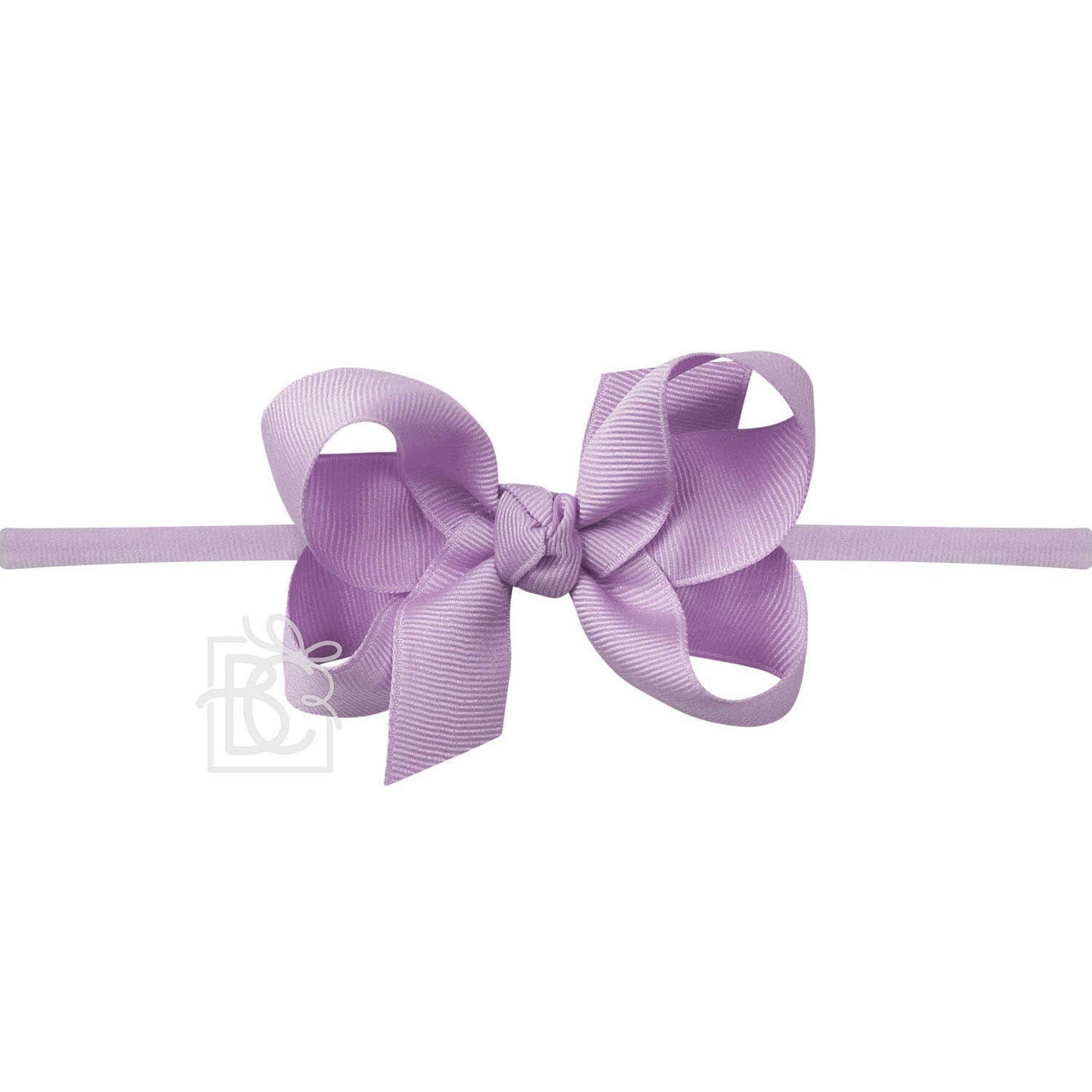 1/4" NYLON PANTYHOSE HEADBAND W/SIGNATURE GROSGRAIN BOW