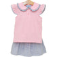 Camilla Skort Set- Light Pink/Dusty Blue Stripe