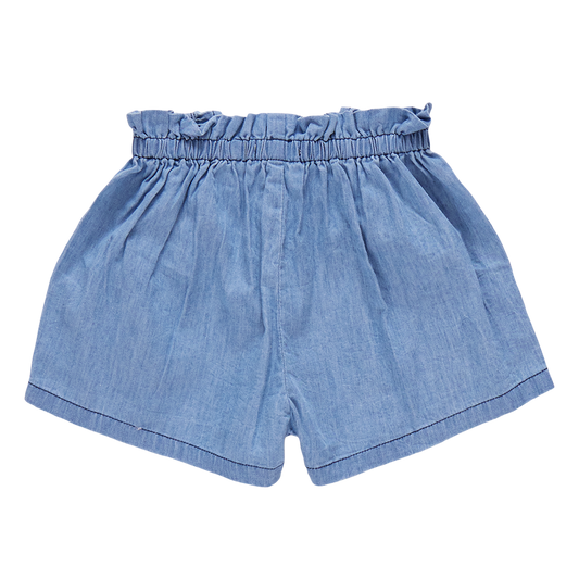 Girls Theodore Short - Medium Wash Chambray
