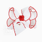 Embroidered Santa Crochet Edge Bows
