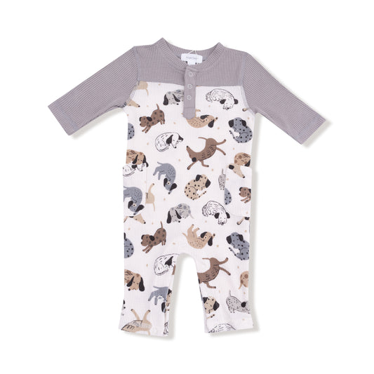 Cozy Pups - Romper W/ Contrast Sleeves