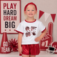 Sequin Football Elements Boxy T - Red