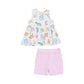 Cutie Sea Creatures Peplum top and Bike Short