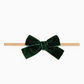 Emerald Green Velvet Bow Christmas Baby Headband