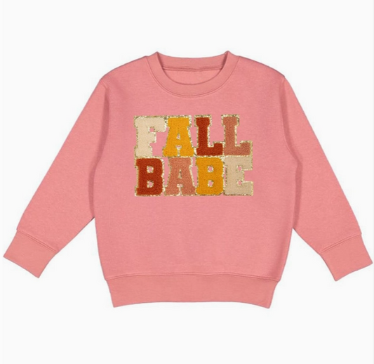 Fall Babe Patch Sweatshirt - Kids Fall Sweatshirt - Autumn