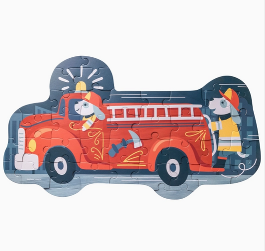 Shaped Jigsaw Puzzle - Firetruck