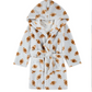 Football Print on Light Grey Plush Robe