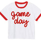 Tinsel Game Day Ringer Boxy T' Red