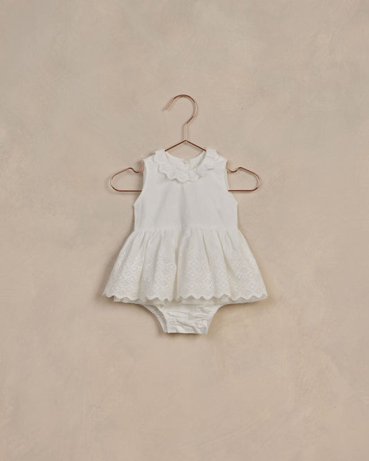 georgia romper || white