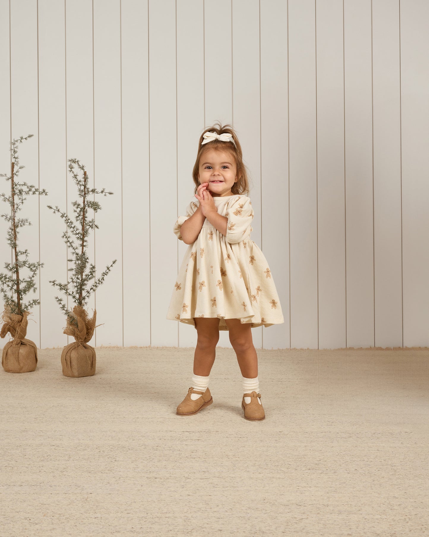 Waffle Babydoll Dress || Gingerbread