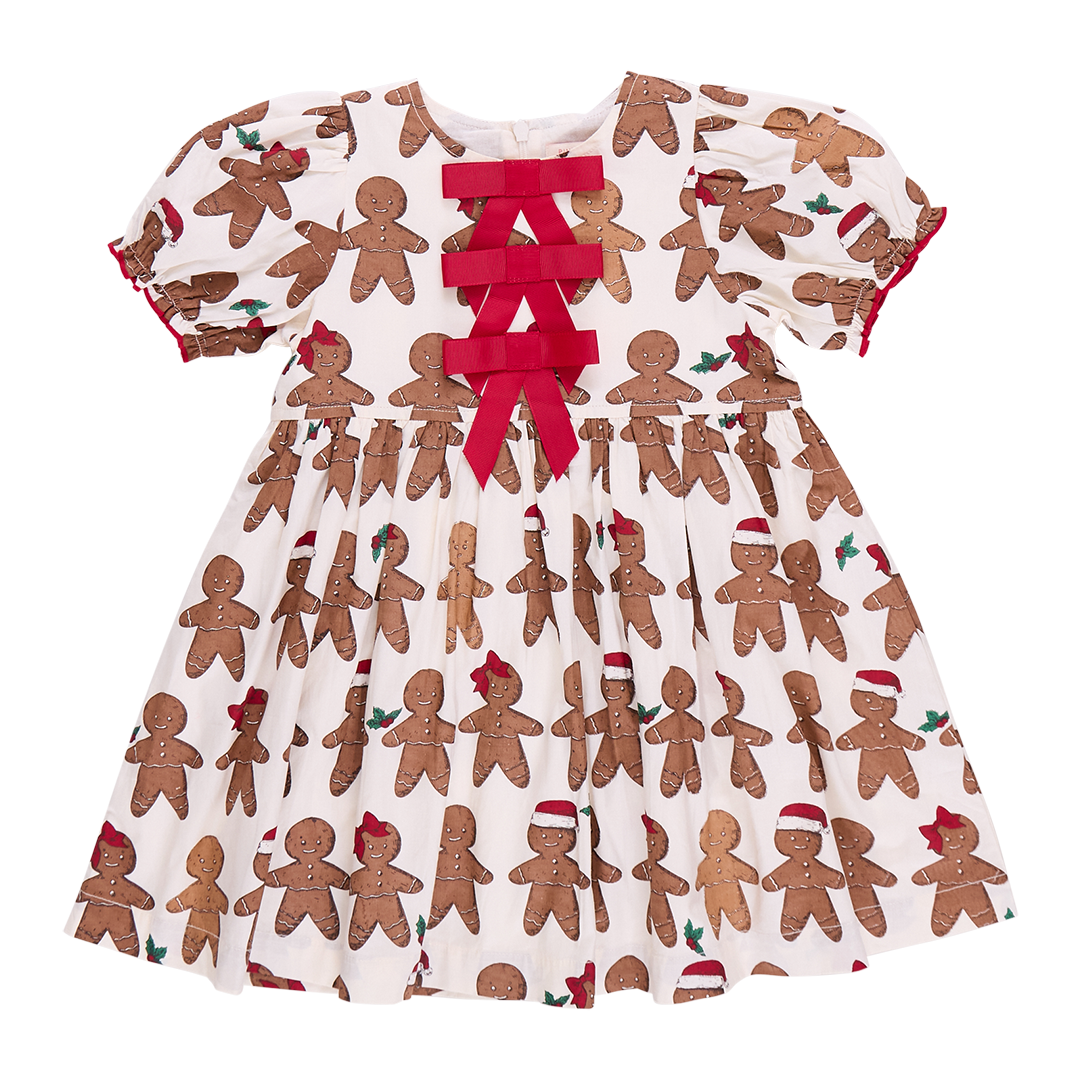 Girls Hermione Dress - Gingerbread Cookie