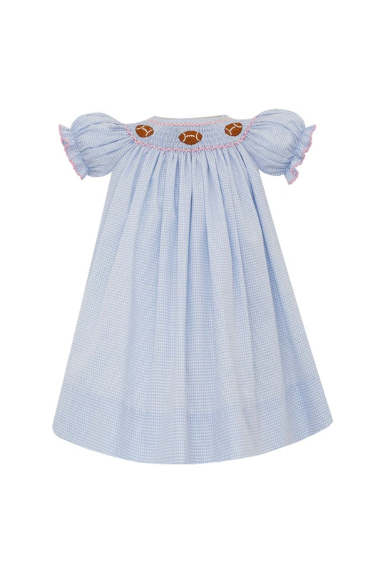 FOOTBALL GIRL´S - Blue gingham bishop