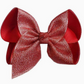 Red Glitter Bow - French Barrette