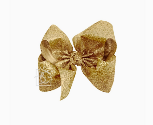 Glitter Metallic Bow On Clip