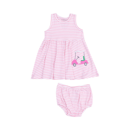 Golf Pink Mini Applique Tank Dress