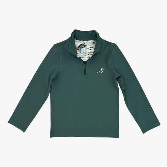 beau quarter zip || mallard green