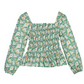Long Sleeved India Top - Greenwich Garden Green