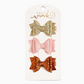 Golden Blush Bow Clip Set