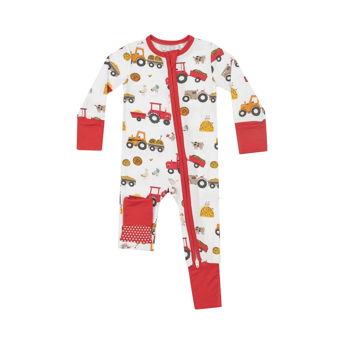 Happy Tractors - 2 Way Zipper Romper