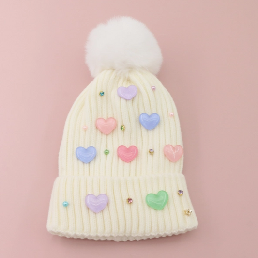 Multi Heart Beanie