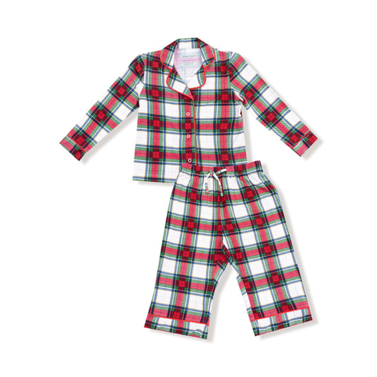Holiday Plaid - Kids L/s Coat Style W/ Pant