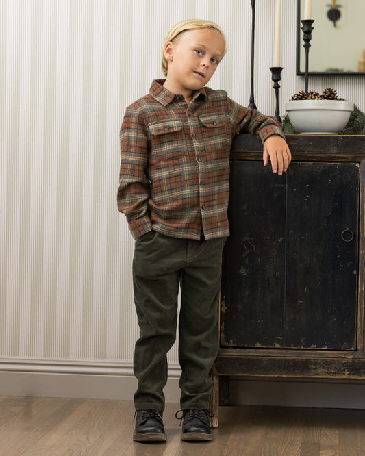 Pocketed Flannel Shirt || Holiday Plaid