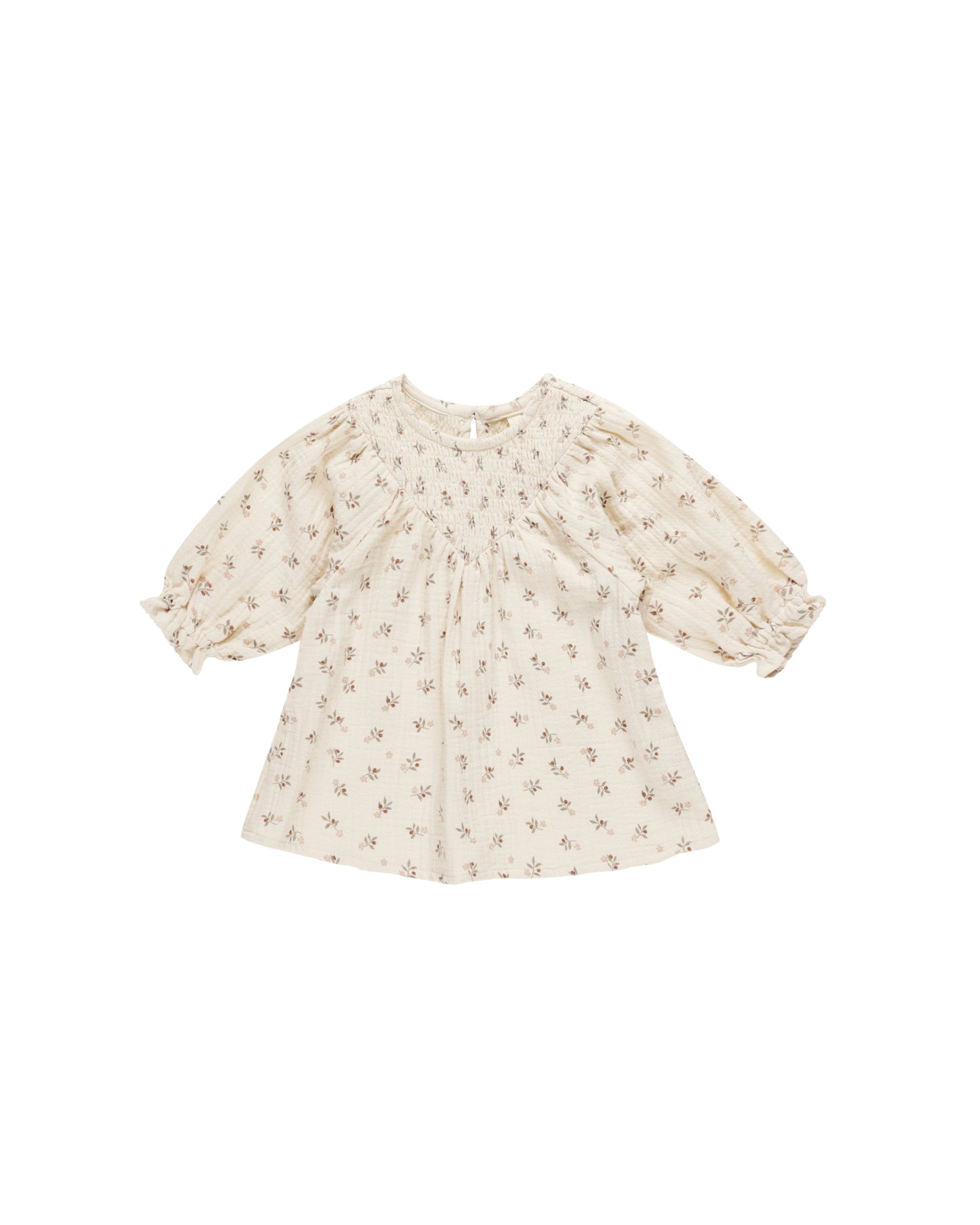 V Smocked Dress || Holly Berry