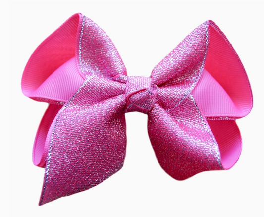 Bubblegum Glitter Bow ( DOES NOT FLAKE )