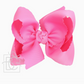 5.5" Scalloped Bow - Alligator Clip, Hot Pink