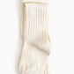 Ribbed Knit Tights - Ivory