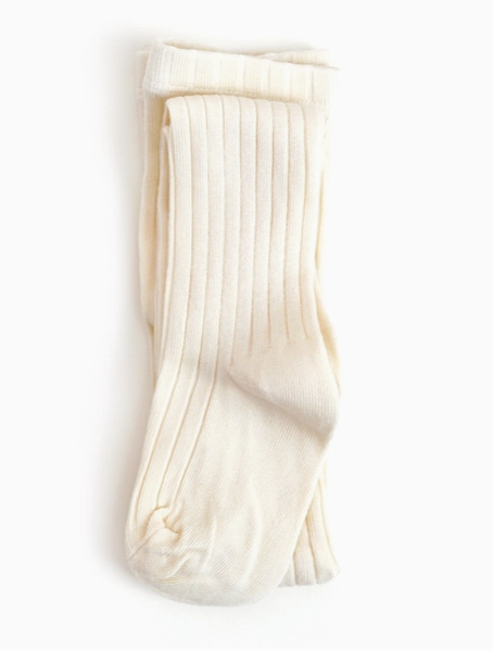 Ribbed Knit Tights - Ivory