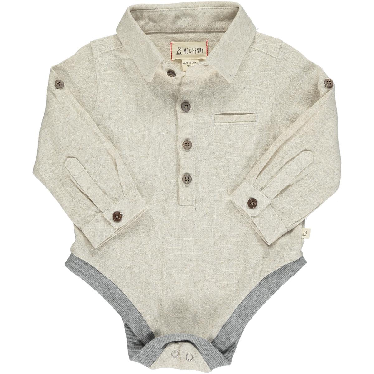 JASPER WOVEN ONESIE - CREAM