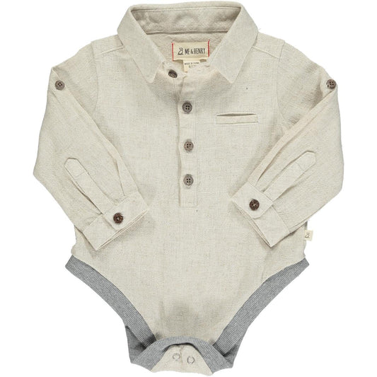 JASPER WOVEN ONESIE - CREAM