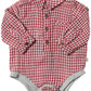 JASPER WOVEN ONESIE - RED PLAID