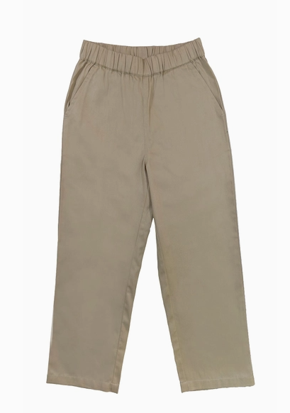 Naples Elastic Waist Pants - Khaki