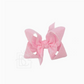 Light Pink Glitter Metallic Bow On Clip